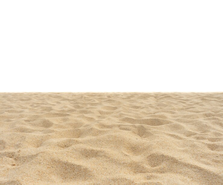 Foto arena de playa en blanco