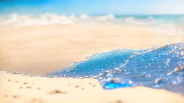 Arena de playa con fondo de mar azul