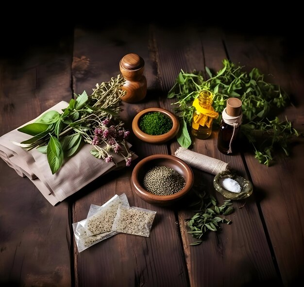 Argamassa de ervas medicinais de sachê de ervas curativas de alta qualidade