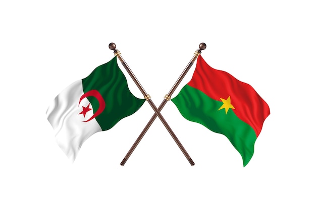 Argélia contra duas bandeiras de Burkina Faso