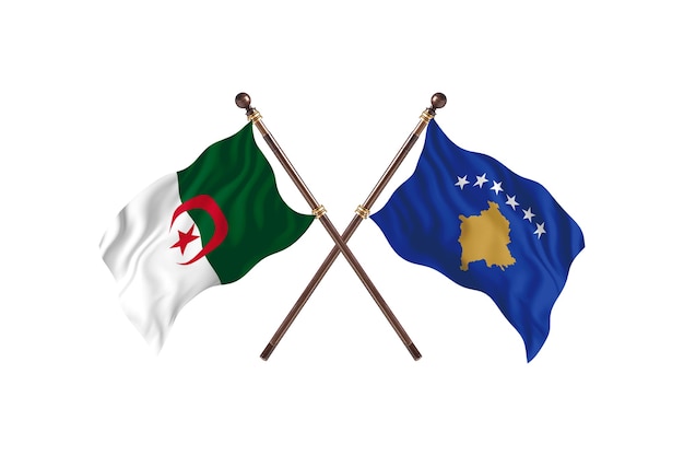 Argelia contra Kosovo dos banderas