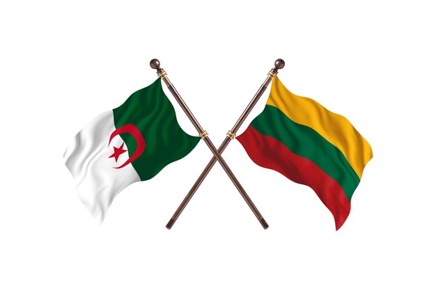 Argelia contra Lituania dos banderas