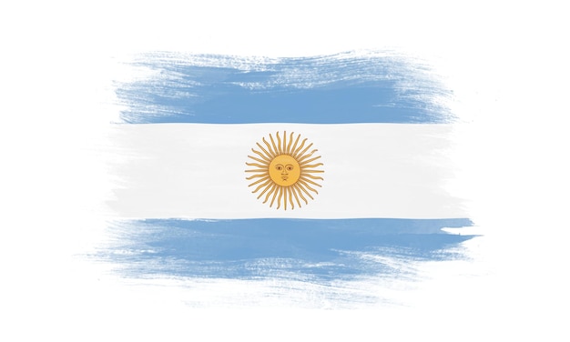 Foto argentina bandera pincelada bandera nacional