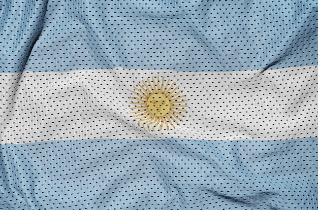 Argentinien Flagge gedruckt auf einem Polyester-Nylonnetz