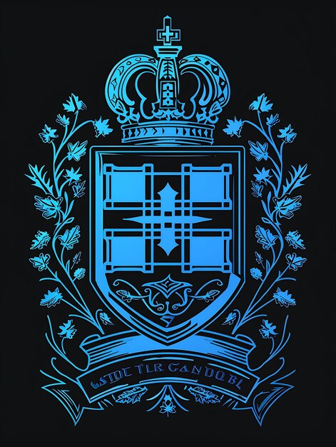 Argyle Tinte mit Emblemen des Colleges und mit strahlendem Leuchten C Collage Texture Art Design Glowing