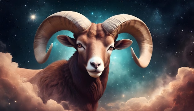 Aries signo del zodiaco hermoso fondo del universo