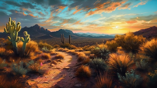 Arizona Desert Ladscape Generative Ai