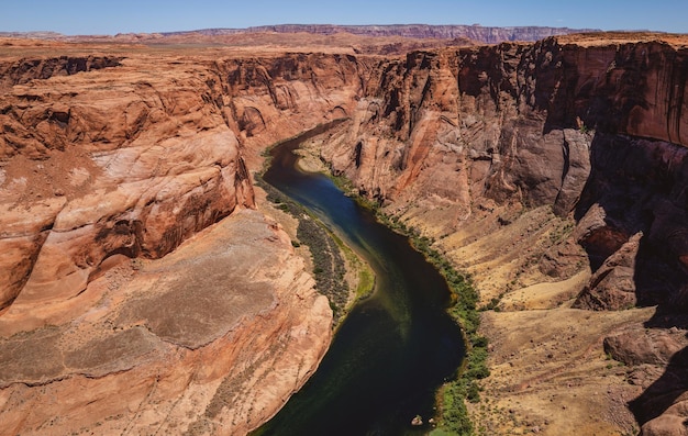 Arizona Horseshoe Bend en el Gran Cañón Gran Cañón Parque Nacional del Río Colorado Famoso lugar de senderismo Atardecer en el Cañón