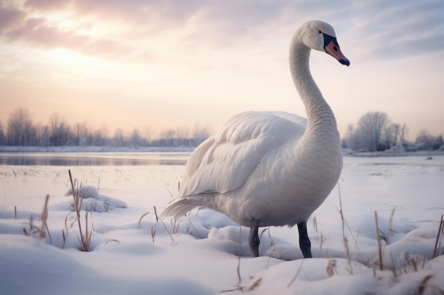 Arktischer Schwan im Winter