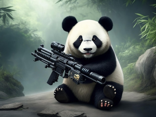 Arma com panda IA generativa