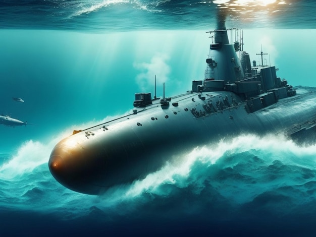 Arma militar arma de guerra submarina nuclear fondo de papel tapiz de acorazado submarino de aguas profundas