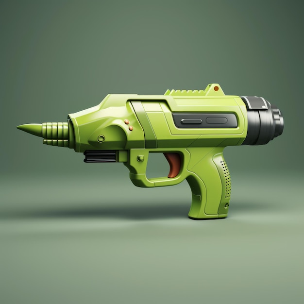 Arma nerf de coritossauro verde bonito para crianças brincalhonas