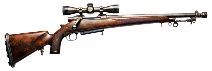 Foto arma de rifle de png de fondo blanco