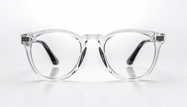 Armações de óculos isoladas em fundo branco vista frontal generativa ai