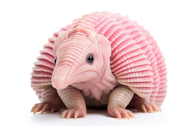 Armadillo de Fada Rosa em fundo branco