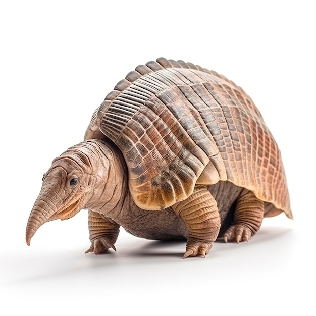 Armadillo isoliert auf weißem Hintergrund generieren ai