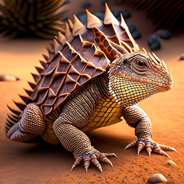 Armadillo Lizard Animal AI Generativo