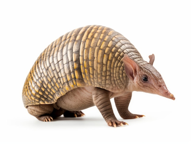 Armadillos auf weißem Hintergrund