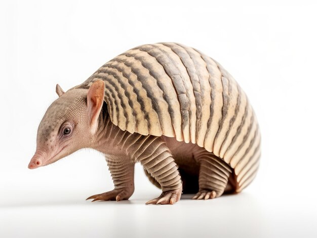 Armadillos auf weißem Hintergrund