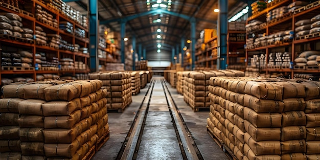 Foto armazém da fábrica de chá de ceilão com fábrica de caixas de plástico no sri lanka conceito fábrica de chá armazém de produção sri lanka cajas de plástico