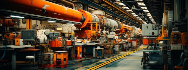 Armazém de máquinas de negócios industriais de equipamentos modernos de fábrica