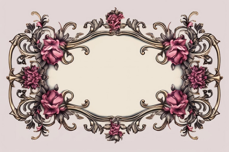 Foto armazón ornamental victoriano accesorios de patrones gráficos