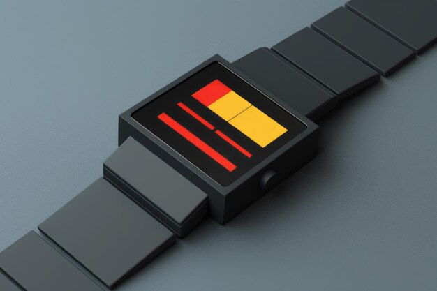 Armbanduhr im modernen und retro-Stil mit luxuriösem Farbdesign, erstellt mit Generative AI-Technologie