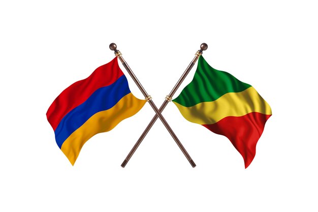 Armenia frente a la República del Congo de los dos países banderas antecedentes