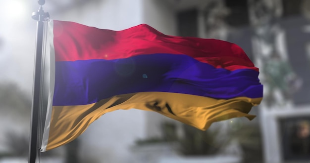 Armenien Nationalflagge Land schwenkt Flagge Politik und Nachrichten Illustration