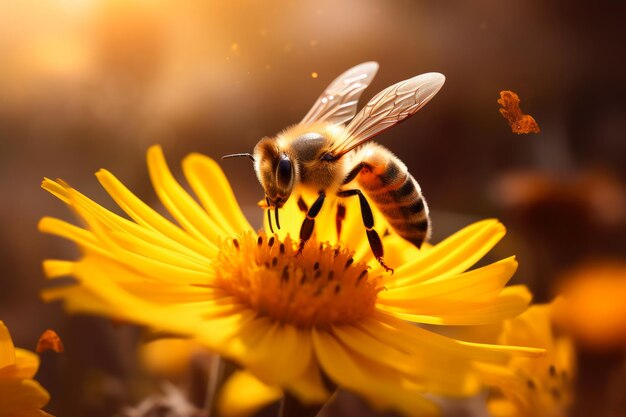 La armonía de la abeja y la flor