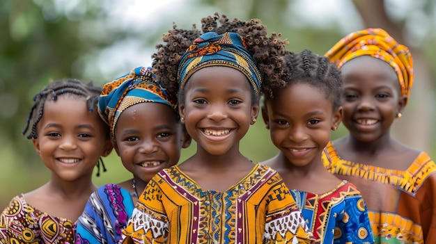 Foto la armonía en la diversidad las sonrisas jóvenes unen al mundo concepto unidad diversidad empoderamiento juvenil ciudadanía global intercambio cultural