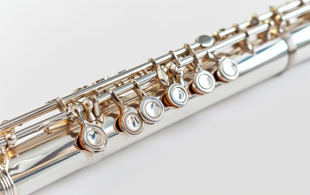 La armonía de la flauta sobre un fondo blanco