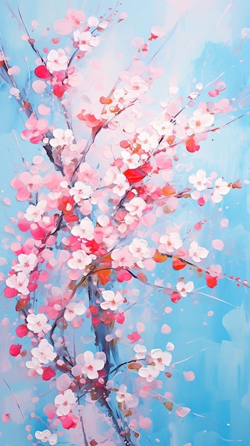 Armonía floral hermosa primavera abstracto fondo en pleno florecimiento