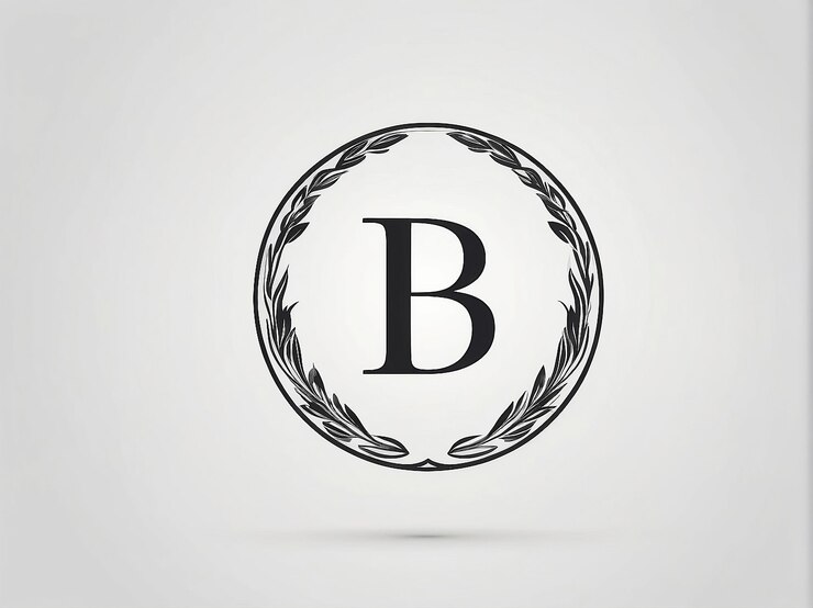 Foto armonía gráfica fuente minimalista y letra b
