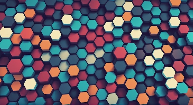 Armonía hexagonal Abstracto Cubo Forma de hexágono Fondo