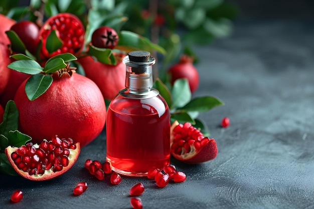 Armonía Holística Pomegranada aceite de medicina herbal para una vida saludable IA generativa