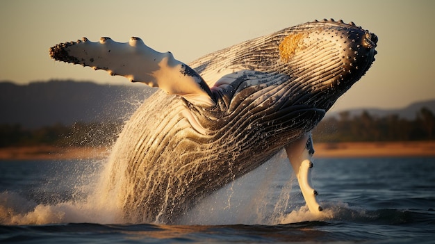 Foto la armonía de la jorobada los gigantes melódicos del océano