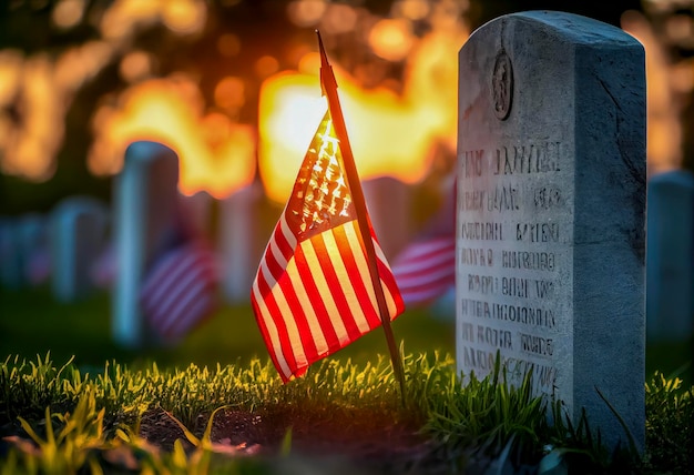 Army Veterans Cemetery Field Memorial Day en Estados Unidos IA generativa