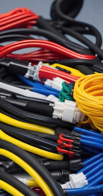 Arneses de cables coloridos y conectores de plástico para vehículos industria automotriz y fabricación