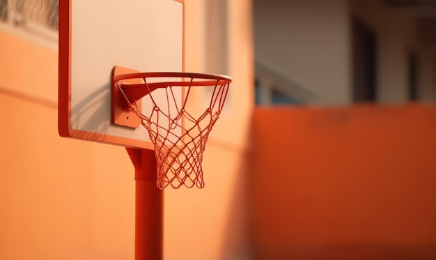 Foto un aro de baloncesto con la palabra baloncesto