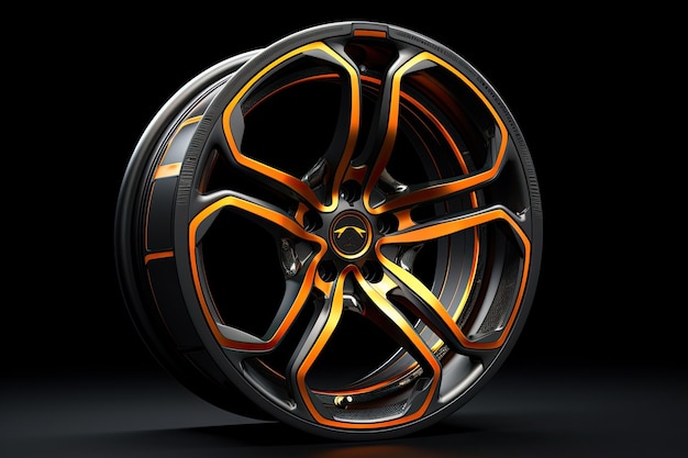 Foto aro de pneu de 5 raios de carro esporte conceito