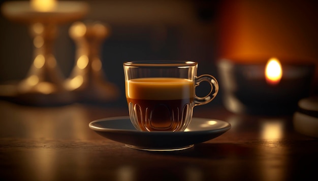 El aroma del espresso italiano en una taza