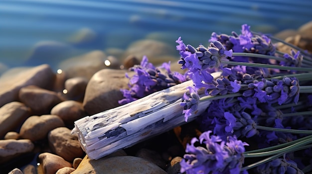 aromas calmantes de flores de lavanda papel de parede HD 8K Imagem fotográfica de estoque