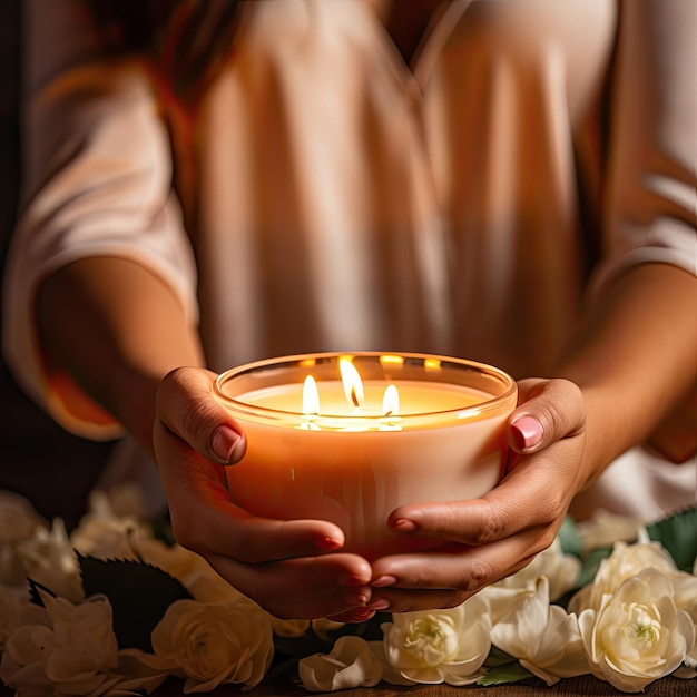 Foto aromaterapia con velas con spa con velas