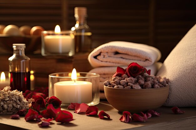 Foto aromaterapia con velas con spa con velas