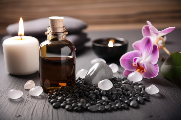 Aromatherapie-Massage mit ätherischen Ölen und heißen Steinen