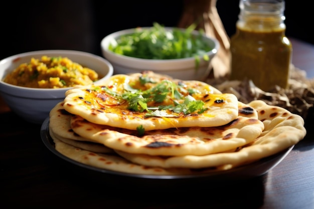 Aromático indio dal naan Generate Ai