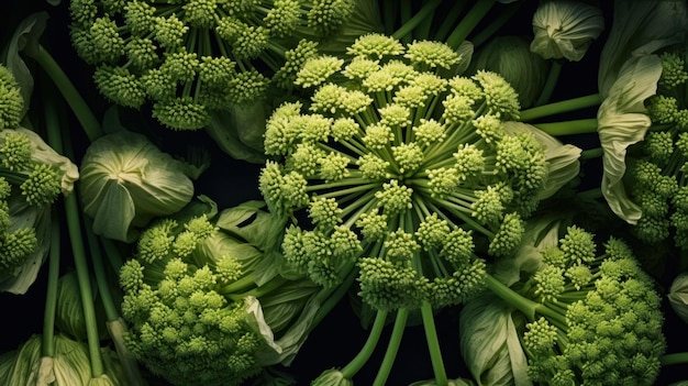 Aromatische Angelica-Kräuter, horizontaler Hintergrund