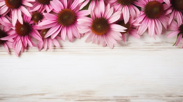 Aromatische Echinacea-Kräuter, horizontaler Hintergrund.