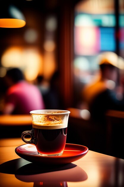 Aromatischer heißer Morgenkaffee ai generativ